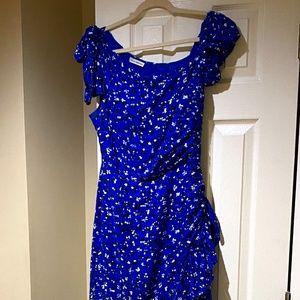 One Shoulder Tie Blue Ulla Johnson Midi Dress